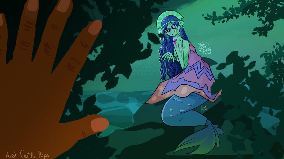 Illustration - Huacachina Mermaid